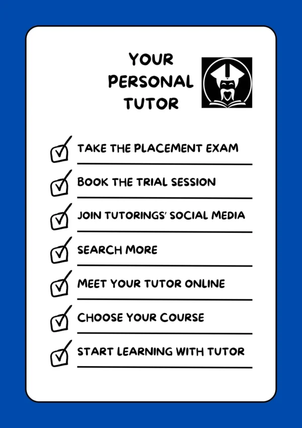 your personal tutor (مدرس) checklist by Tutorings